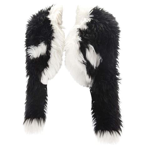 chanel fur coats|Chanel jacket black and white.